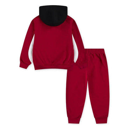 Red - Back - Nike Childrens-Kids Air Jordan Game Time Hoodie And Joggers Set