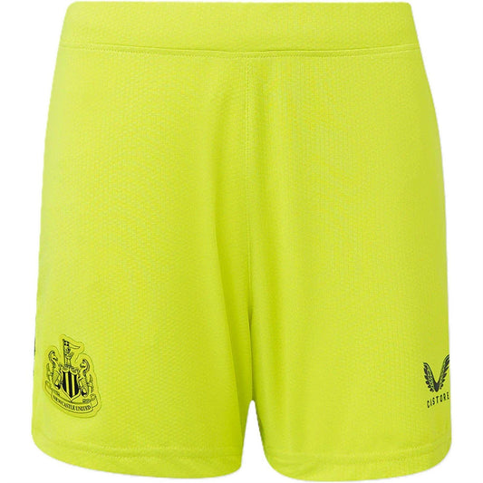 Acid Lime-Caviar - Front - Castore Womens-Ladies Newcastle United FC Goalkeeper Shorts