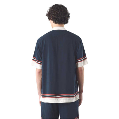 Navy - Back - Pretty Green Mens Valencia CF Logo Regular Shirt
