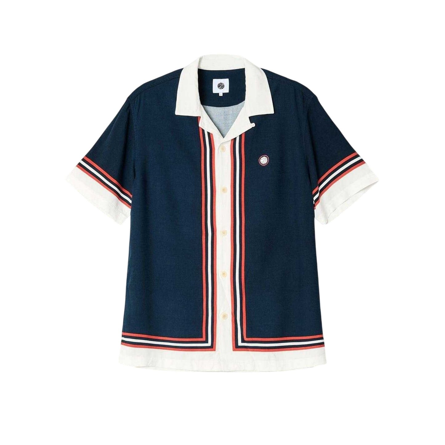 Navy - Front - Pretty Green Mens Valencia CF Logo Regular Shirt