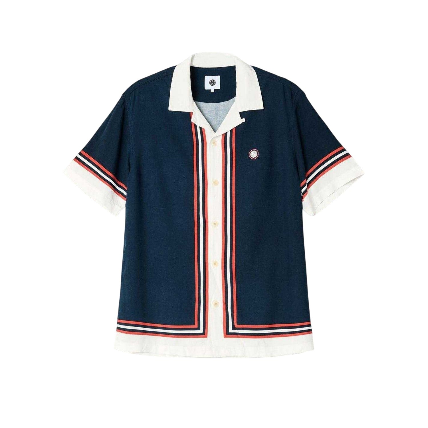 Navy - Front - Pretty Green Mens Valencia CF Logo Regular Shirt
