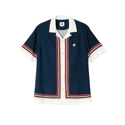Navy - Front - Pretty Green Mens Valencia CF Logo Regular Shirt