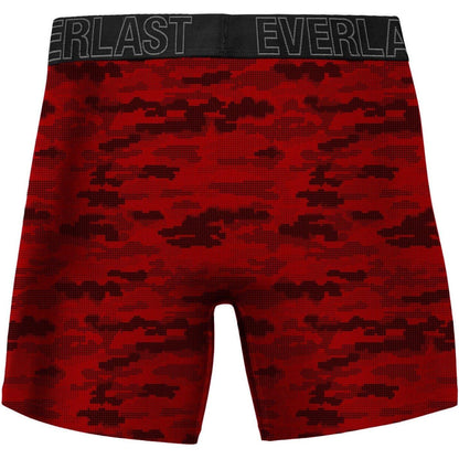 Red-Black - Back - Everlast Mens Camouflage Flexible Boxer Briefs