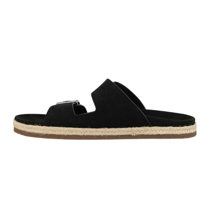 Black - Back - Jack Wills Mens Leather Slip-on Flat Sandals