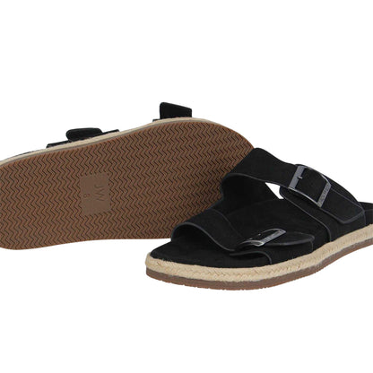 Black - Lifestyle - Jack Wills Mens Leather Slip-on Flat Sandals