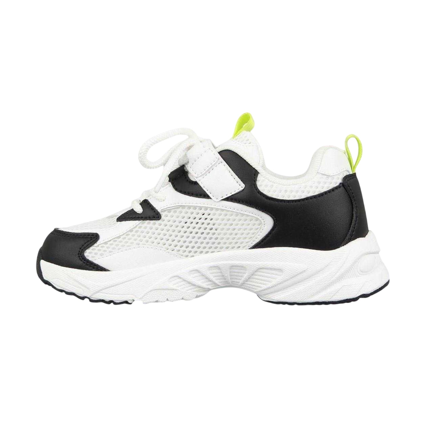 White-Black - Back - Slazenger Childrens-Kids Logo Lace Up Trainers