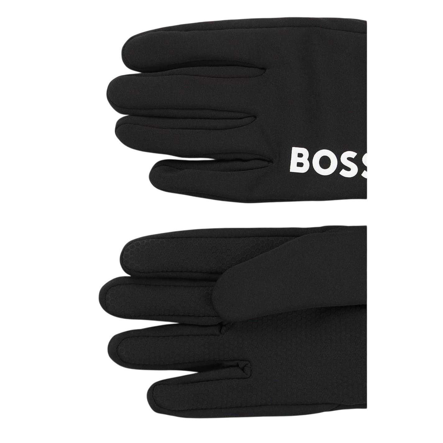 Black - Lifestyle - Hugo Boss Unisex Adult Logo Outdoor Gloves