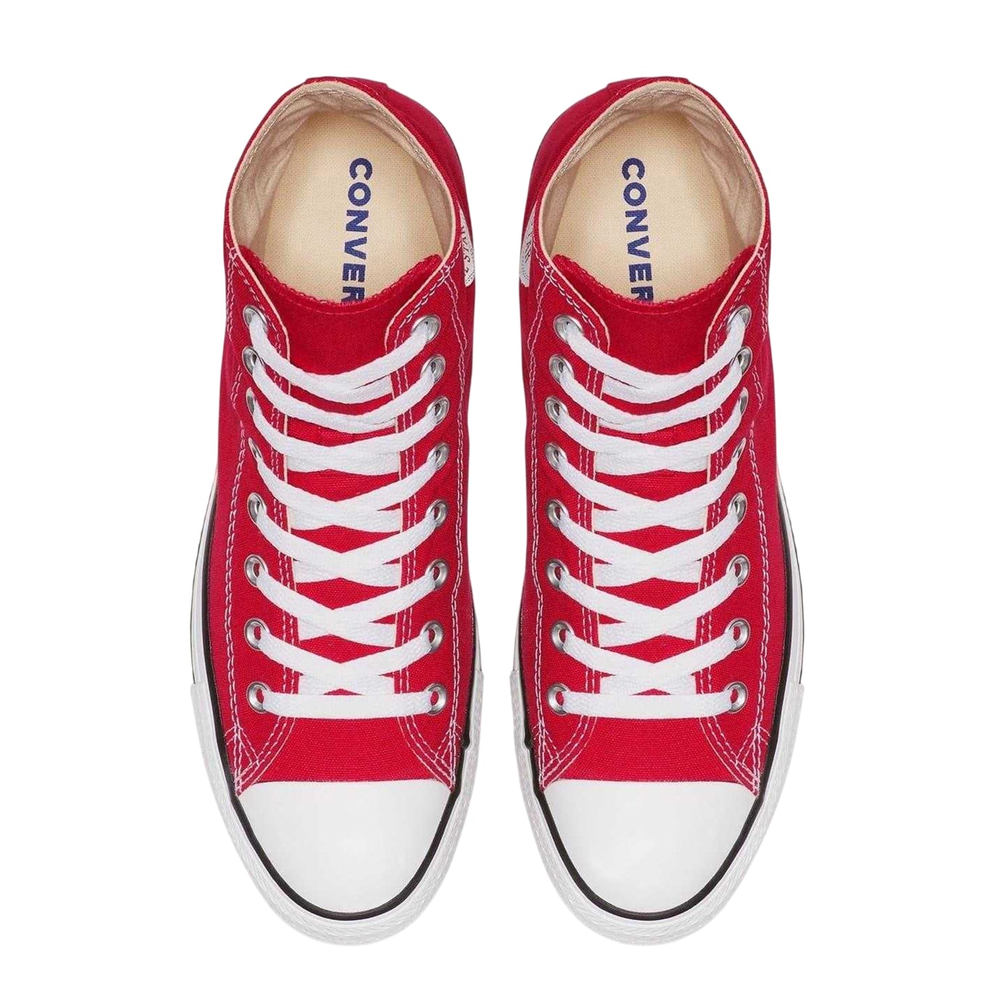 Red - Side - Converse Womens-Ladies Chuck Classic Hi High Top Trainers