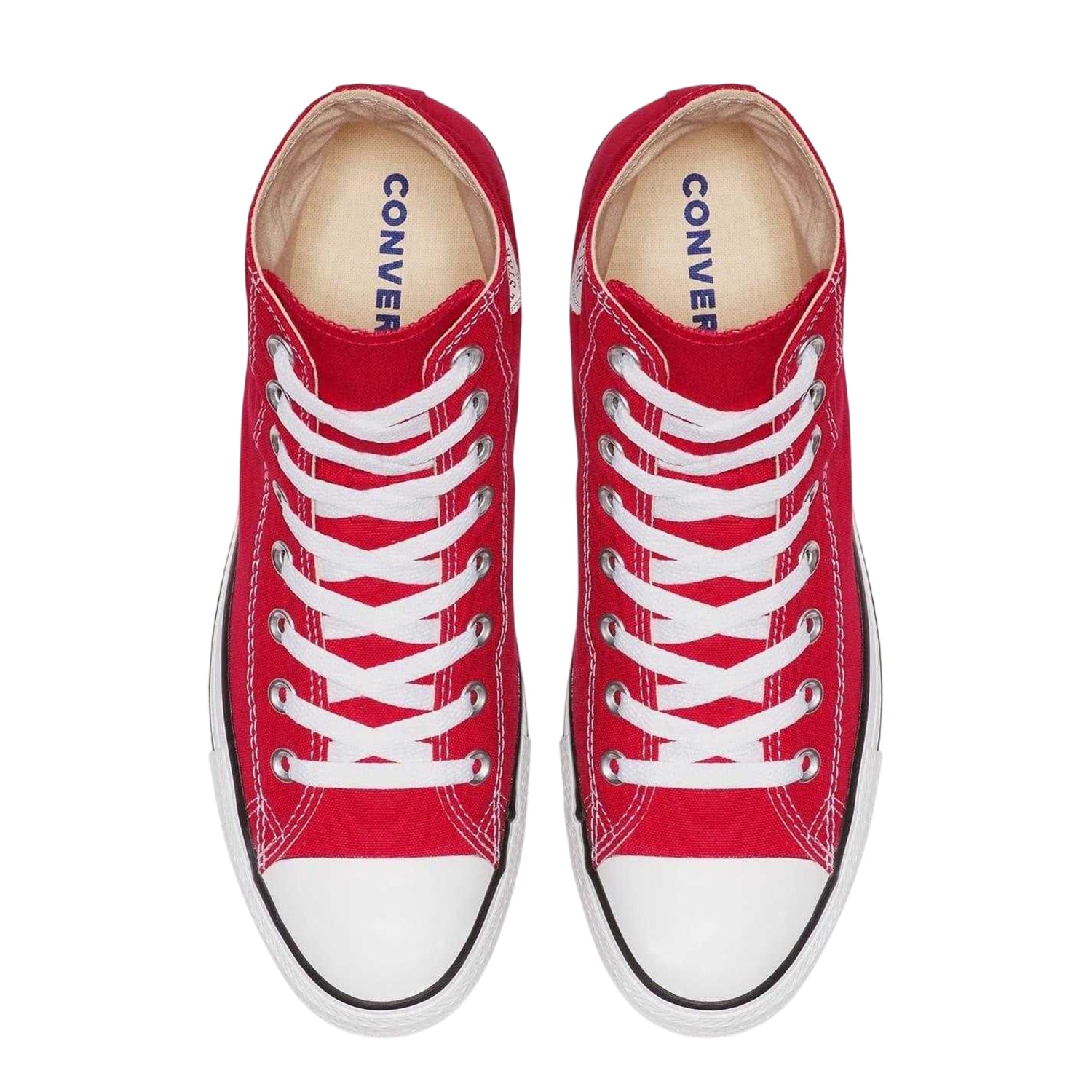 Red - Side - Converse Womens-Ladies Chuck Classic Hi High Top Trainers