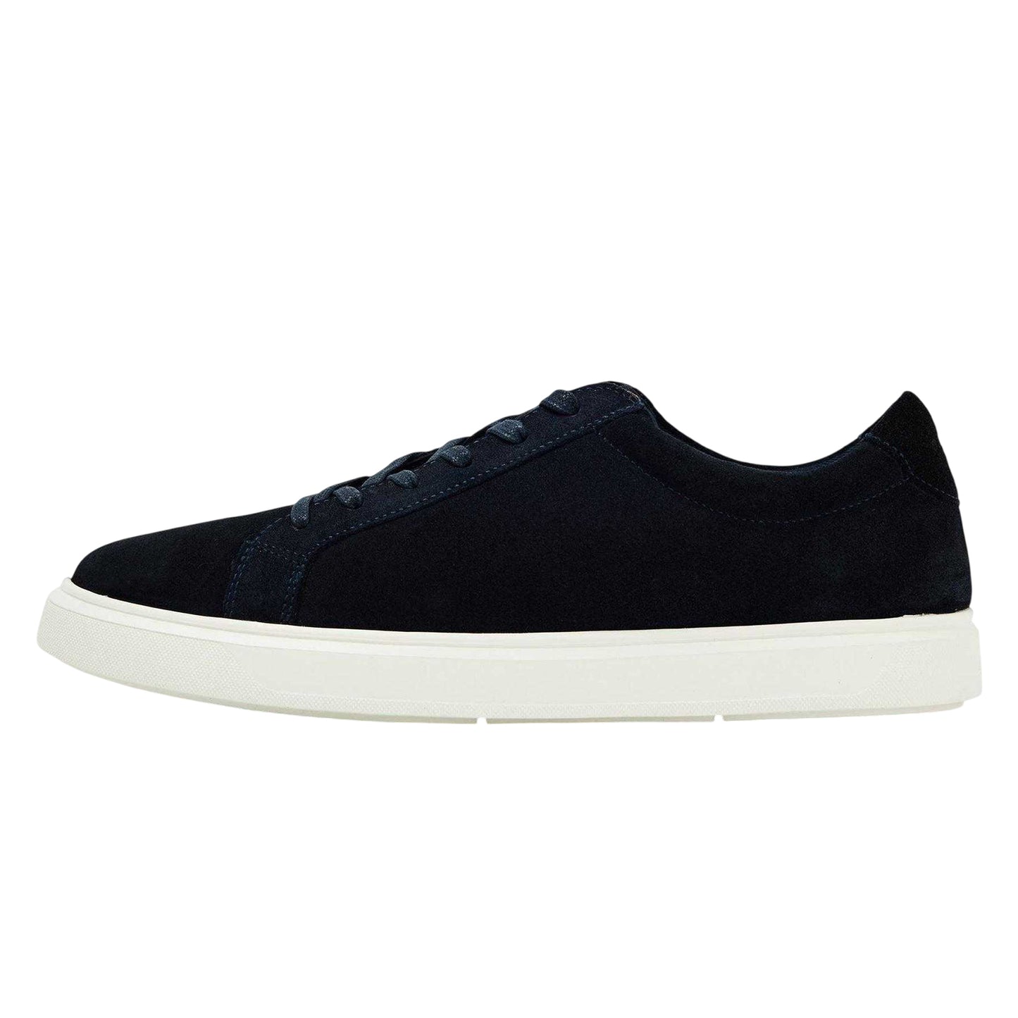 Navy - Back - Dune London Mens Tais Suede Trainers