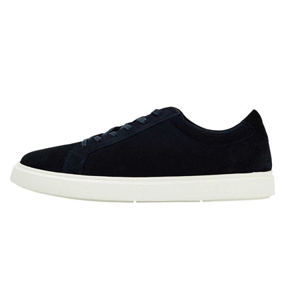 Navy - Back - Dune London Mens Tais Suede Trainers