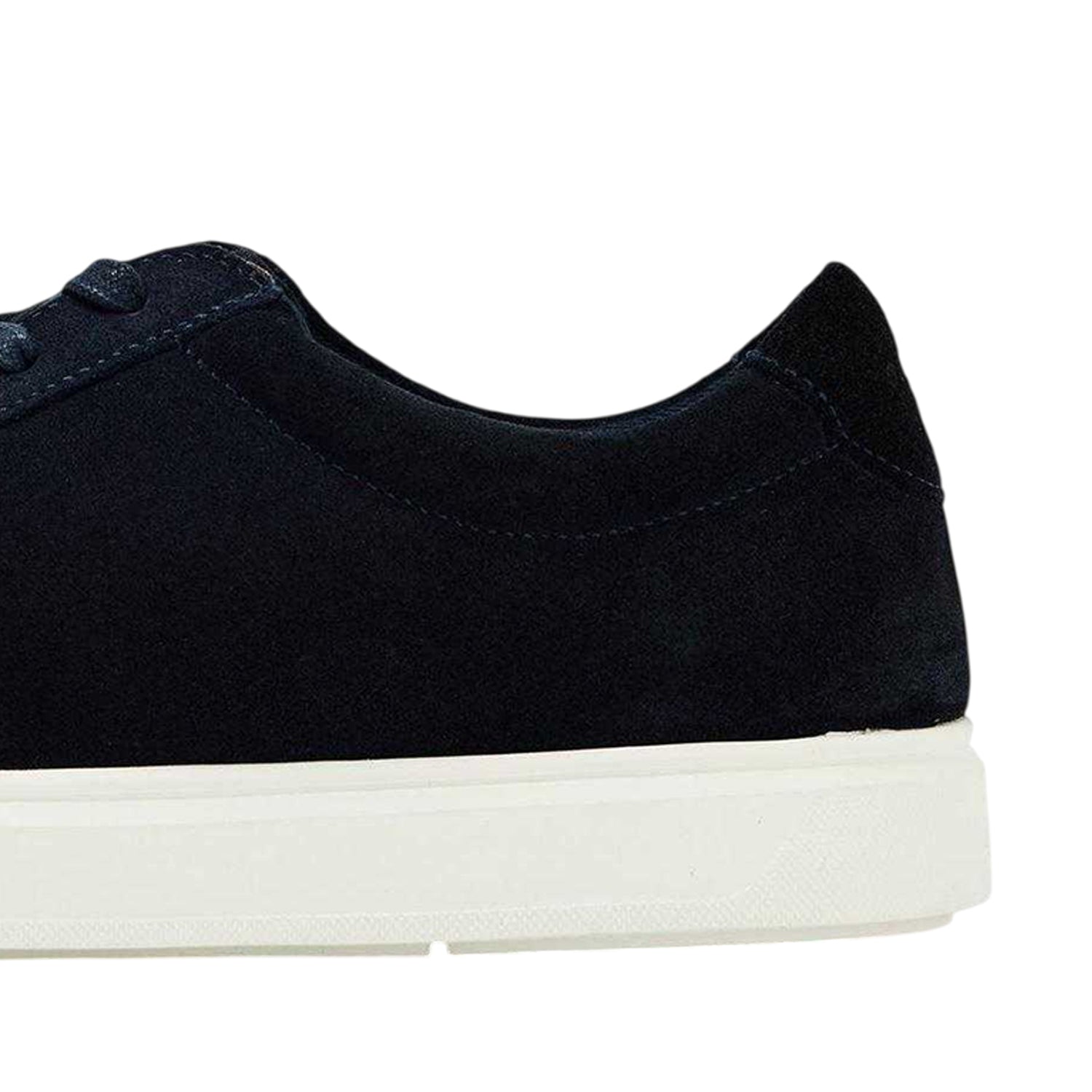 Navy - Side - Dune London Mens Tais Suede Trainers