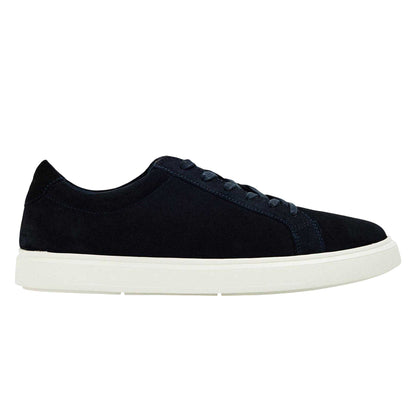 Navy - Front - Dune London Mens Tais Suede Trainers