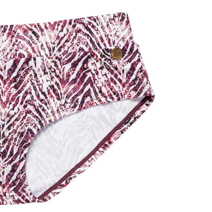 Pink - Side - Panos Emporio Womens-Ladies Animal Print Bikini Bottoms