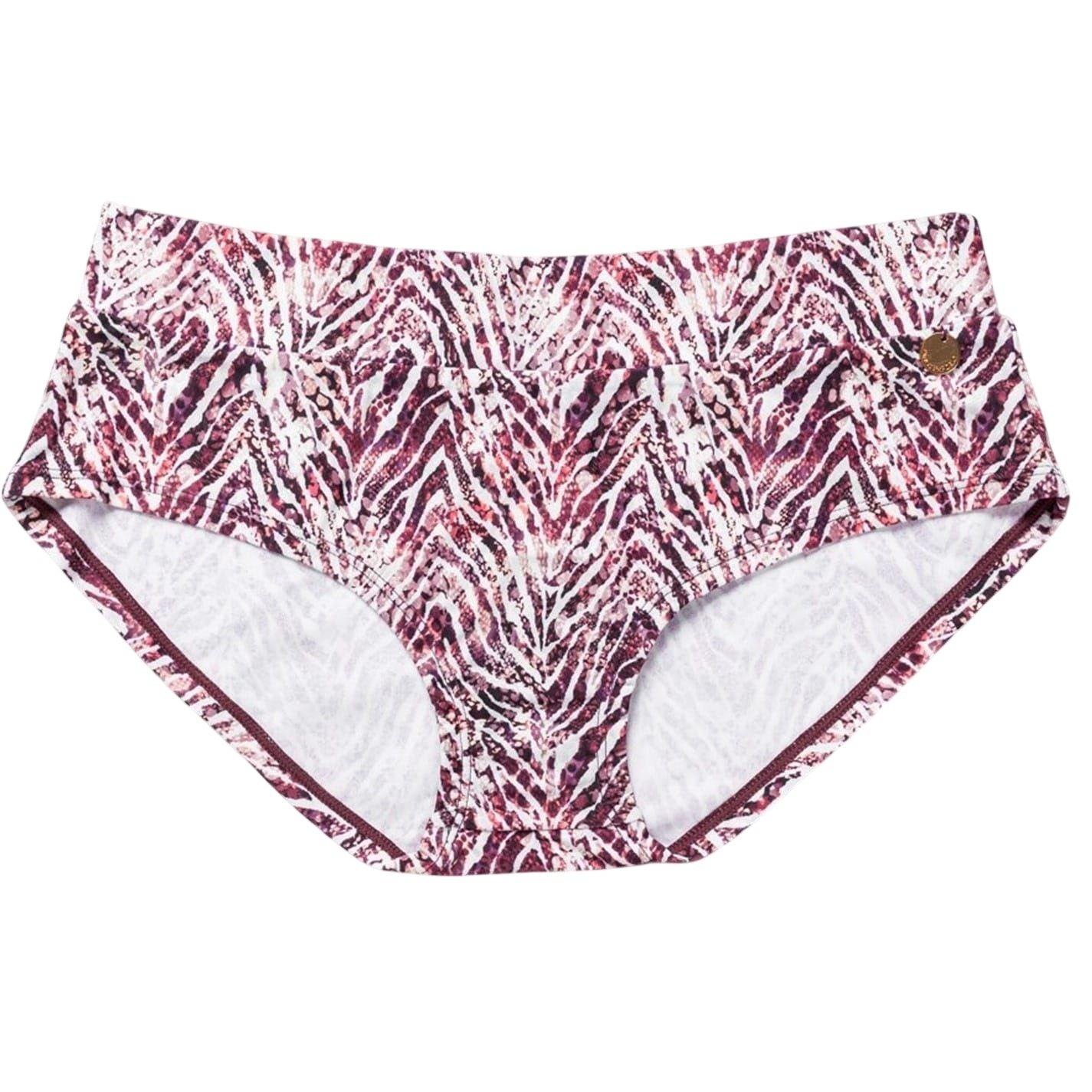 Pink - Front - Panos Emporio Womens-Ladies Animal Print Bikini Bottoms