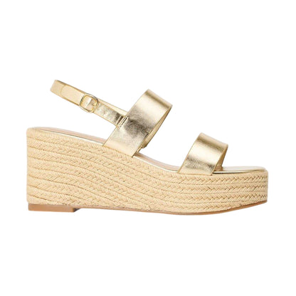 Champagne - Front - Aldo Womens-Ladies Keoni Wedge Sandals