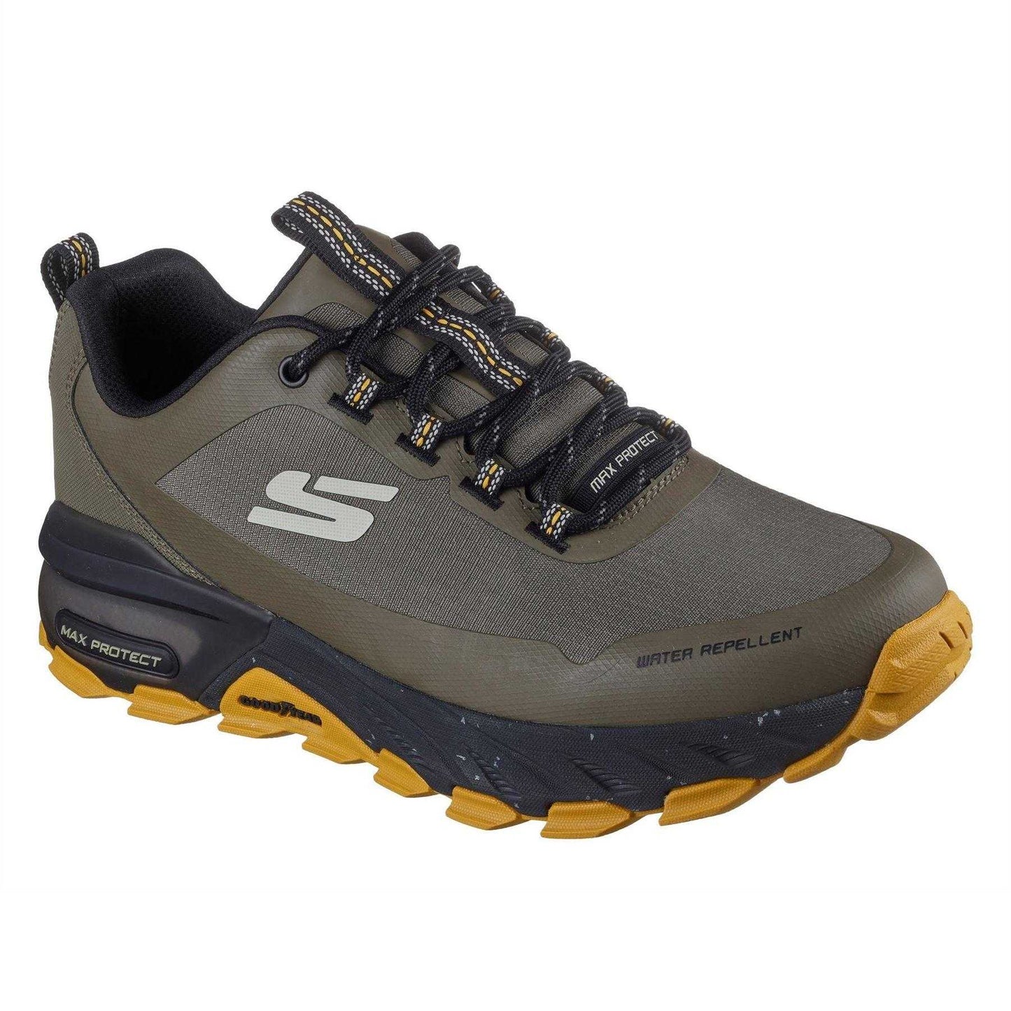 Olive - Front - Skechers Mens Max Protect Shoes