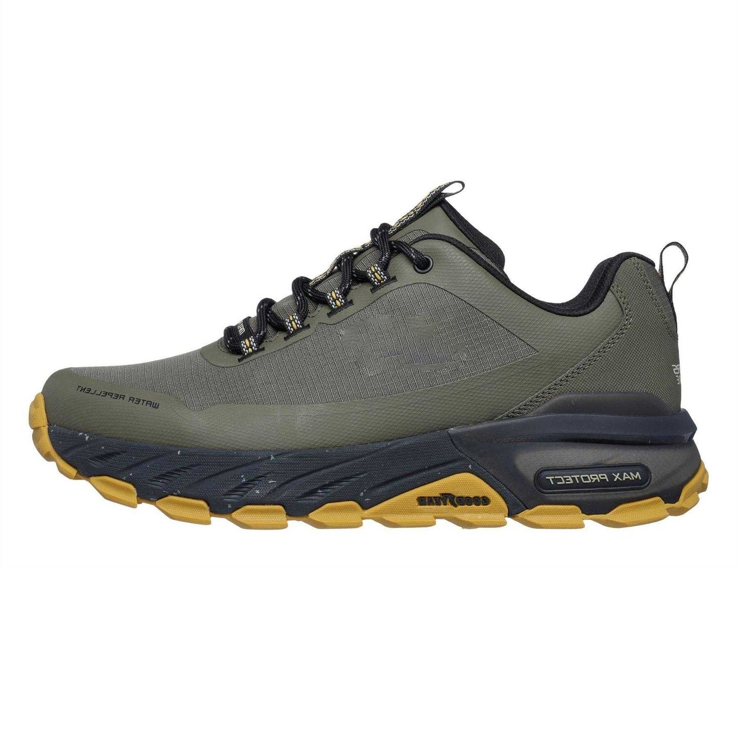 Olive - Back - Skechers Mens Max Protect Shoes