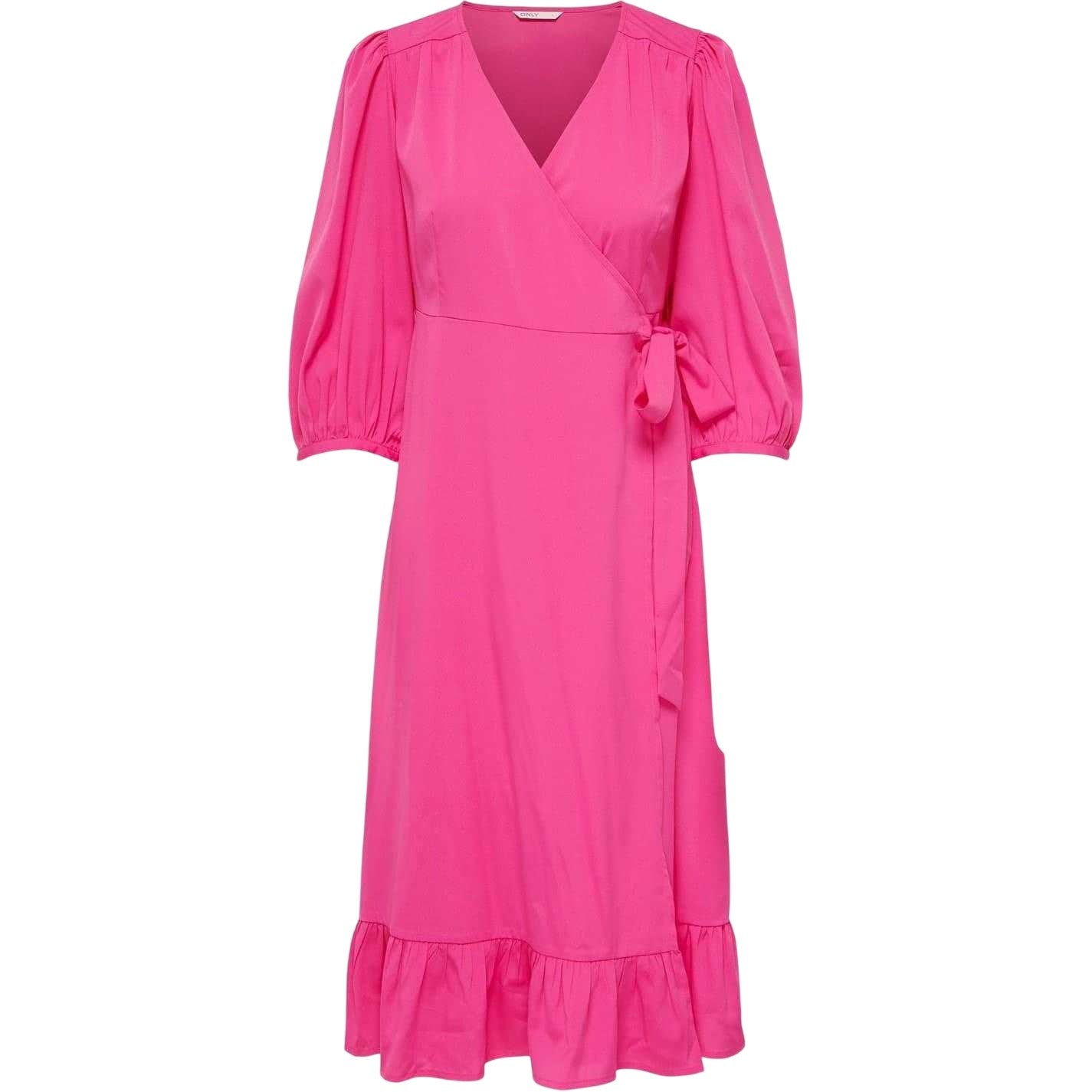 Fuchsia Purple - Front - Only Womens-Ladies Olivia Wrap Dress