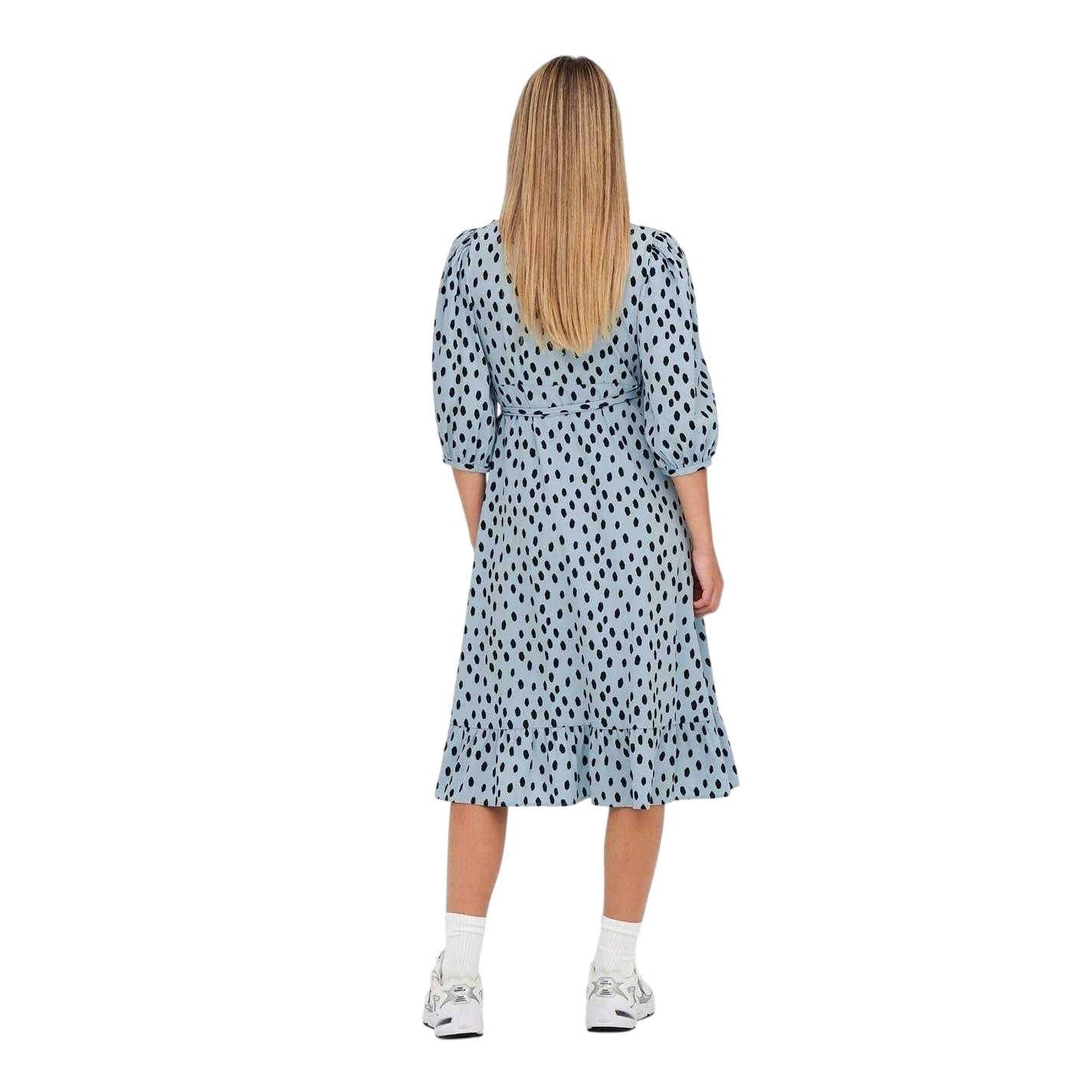 Blue Fog - Back - Only Womens-Ladies Regular Wrap Dress