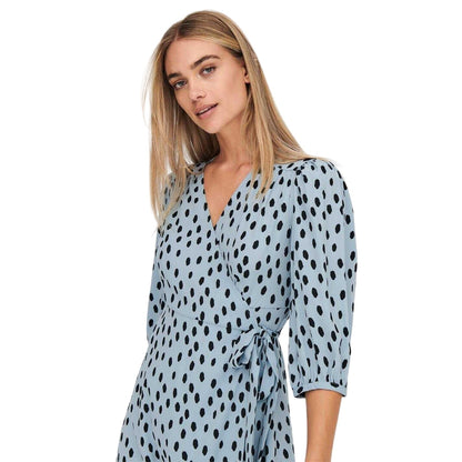 Blue Fog - Side - Only Womens-Ladies Regular Wrap Dress