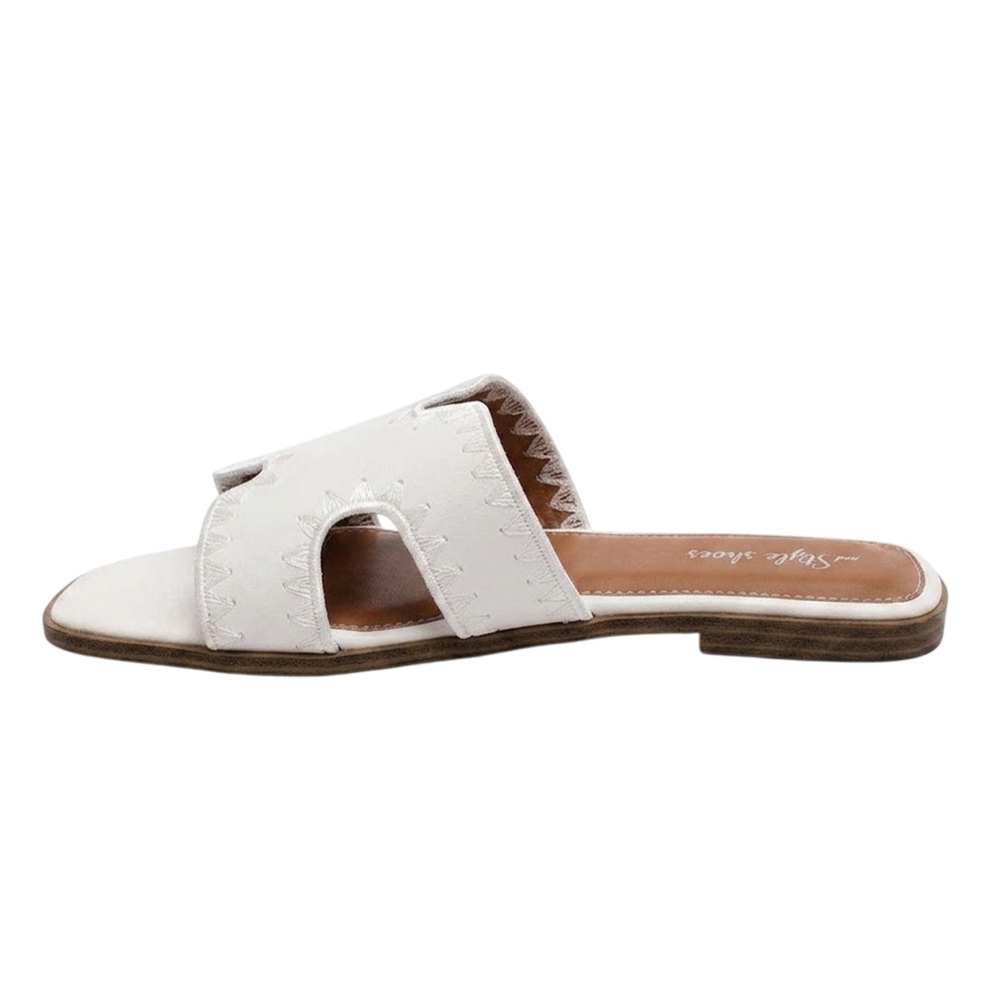 White - Back - Where´s That From Womens-Ladies Cut Out Slides