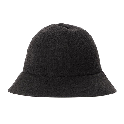 Black - Back - Kangol Bermuda Embroidered Logo Bouclé Bucket Hat