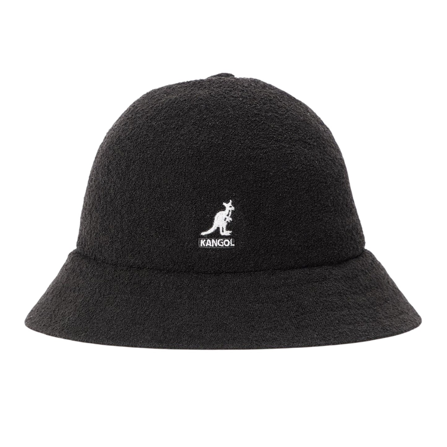 Black - Front - Kangol Bermuda Embroidered Logo Bouclé Bucket Hat