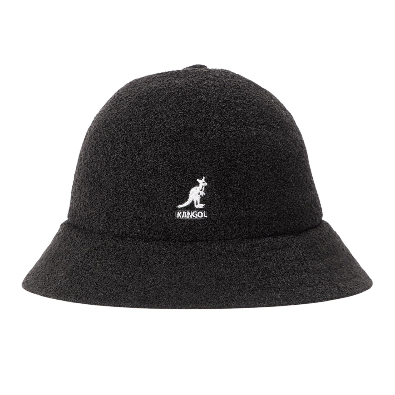Black - Front - Kangol Bermuda Embroidered Logo Bouclé Bucket Hat