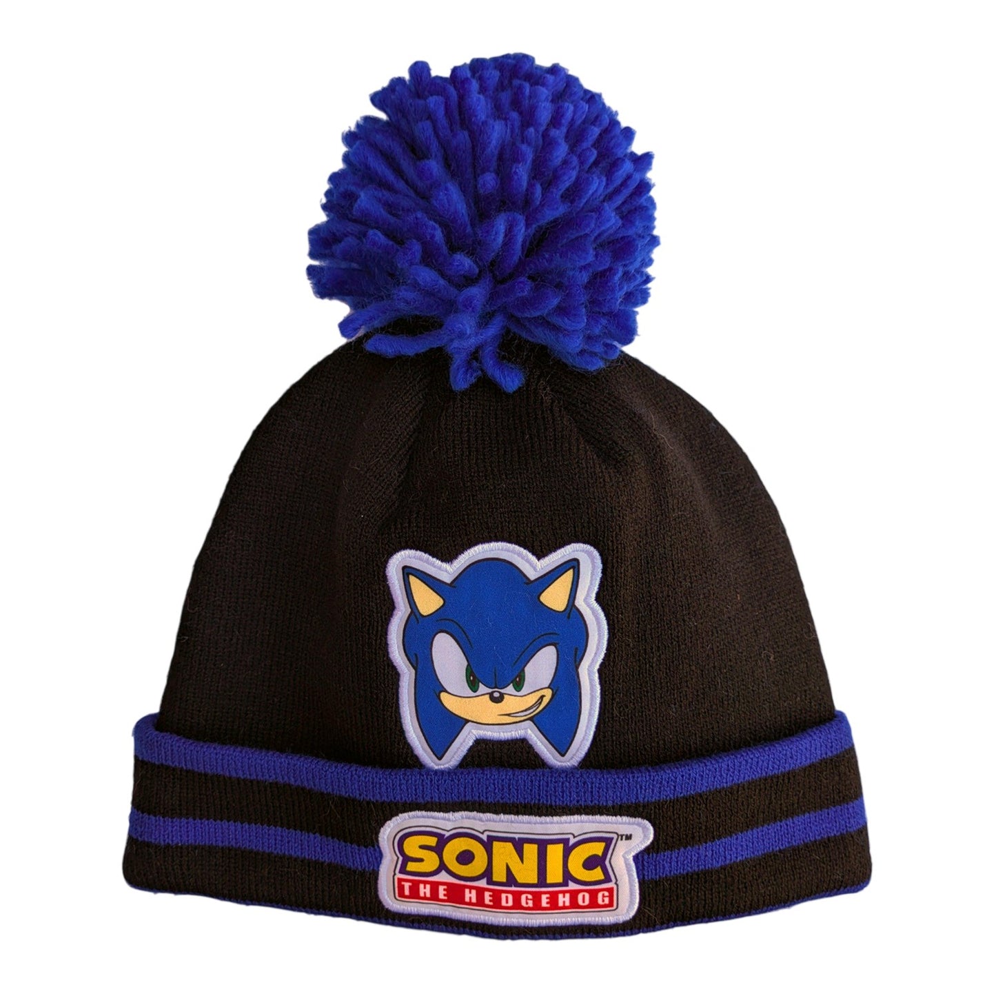 Black - Back - Sonic The Hedgehog Childrens-Kids Sonic Beanie & Gloves Set Set