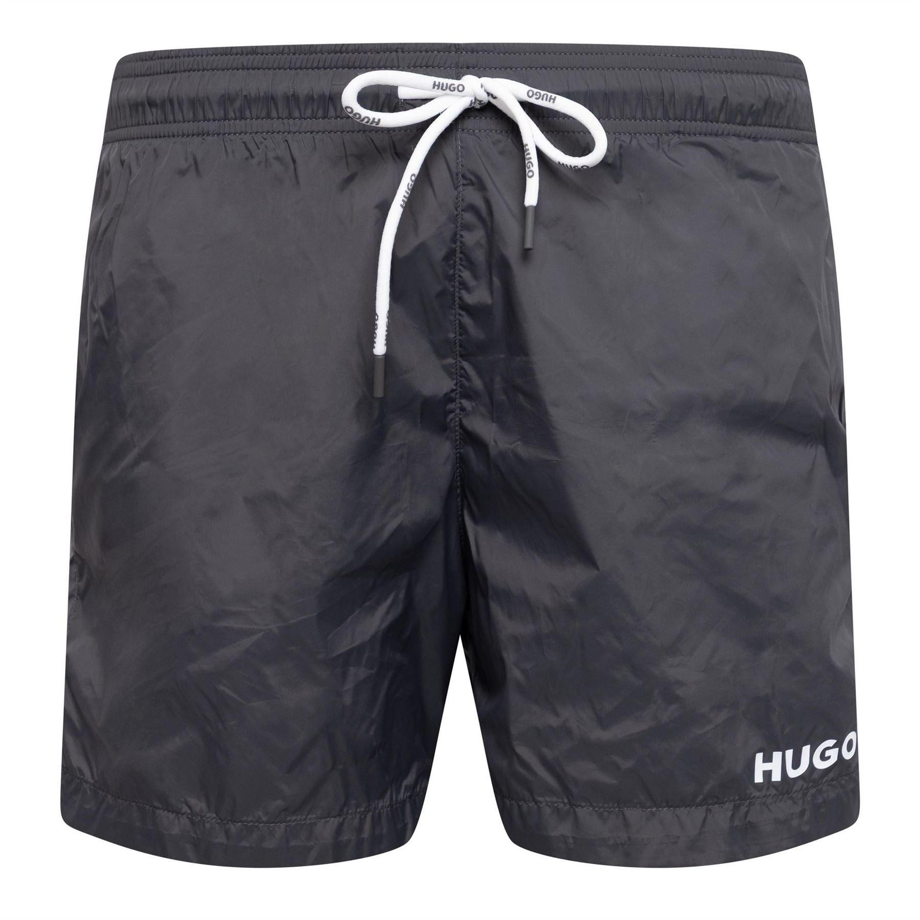 Charcoal - Front - Hugo Mens Haiti Swim Shorts