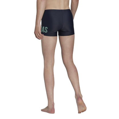 Legend Ink-Mint - Back - Adidas Mens Lineage Speckle Swim Shorts