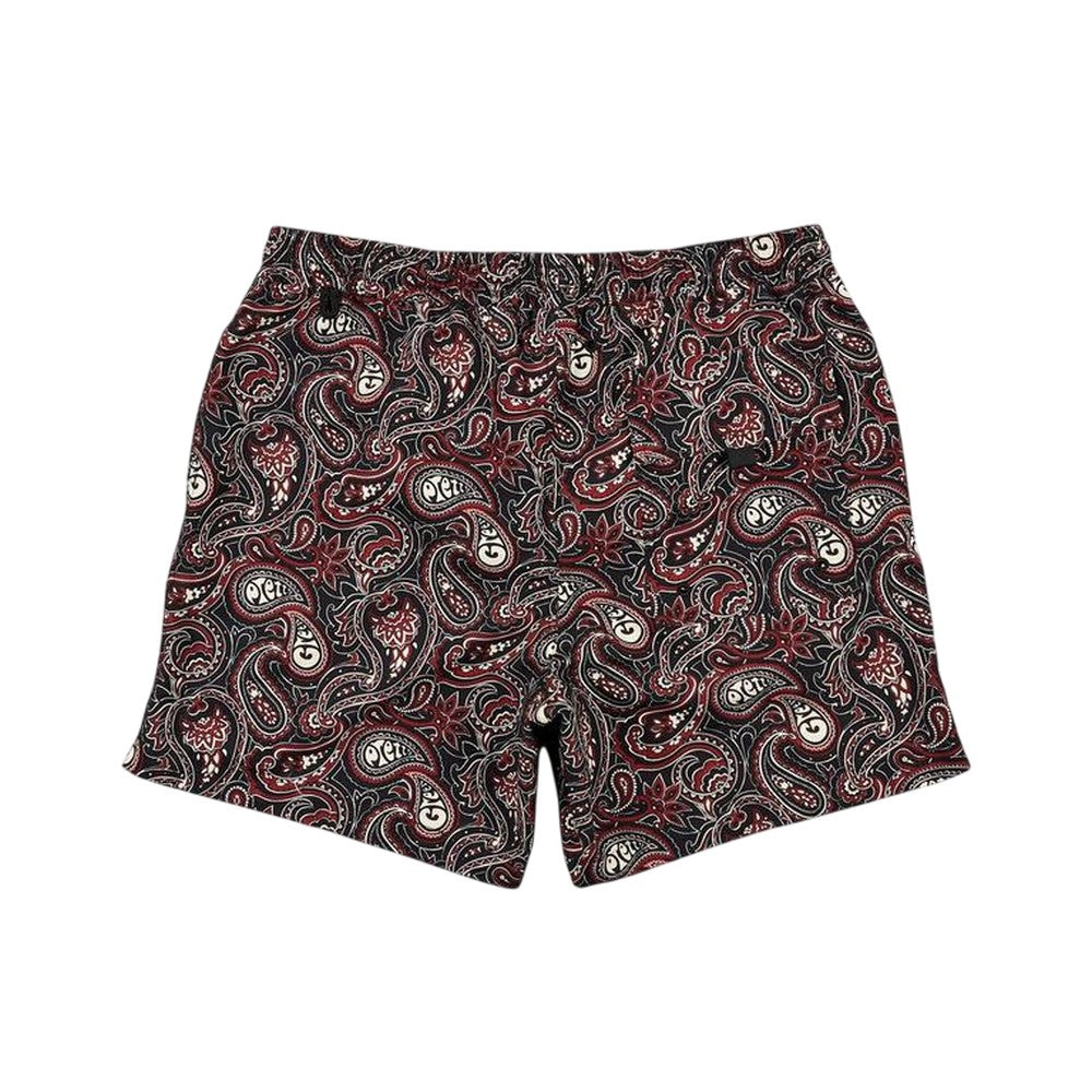 Black Print - Back - Pretty Green Mens Regular Swimming Swim Shorts