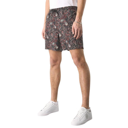 Black Print - Side - Pretty Green Mens Regular Swimming Swim Shorts