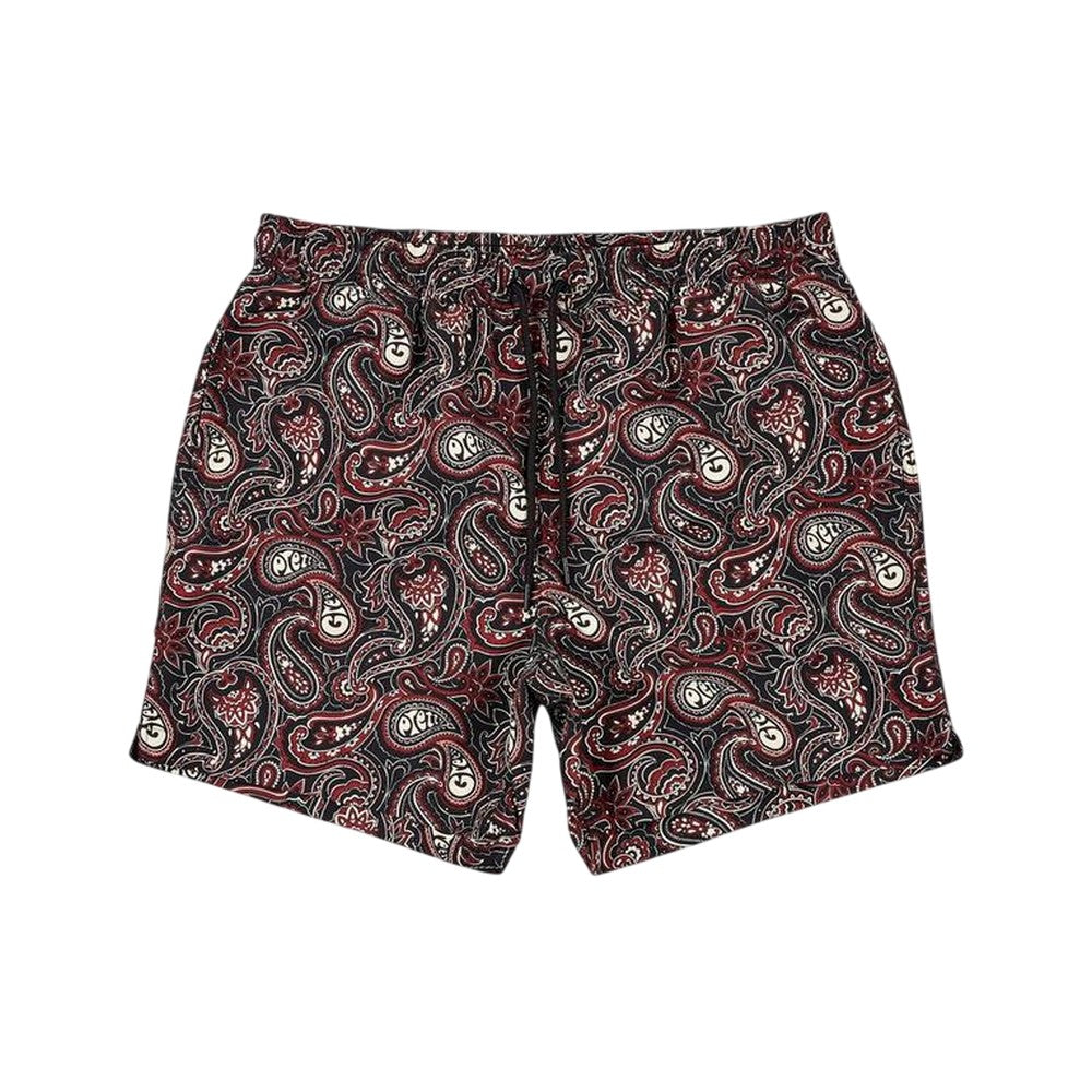 Black Print - Front - Pretty Green Mens Regular Swimming Swim Shorts