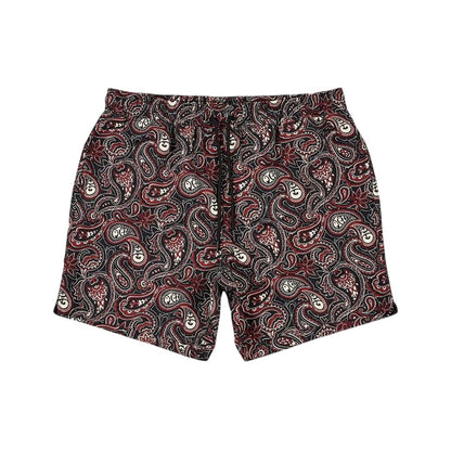 Black Print - Front - Pretty Green Mens Regular Swimming Swim Shorts