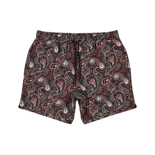 Black Print - Front - Pretty Green Mens Regular Swimming Swim Shorts