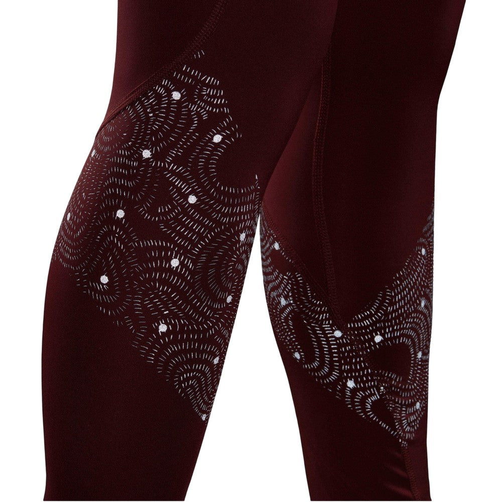 Red - Side - Adidas Womens-Ladies Own The Run Reflective 7-8 Leggings