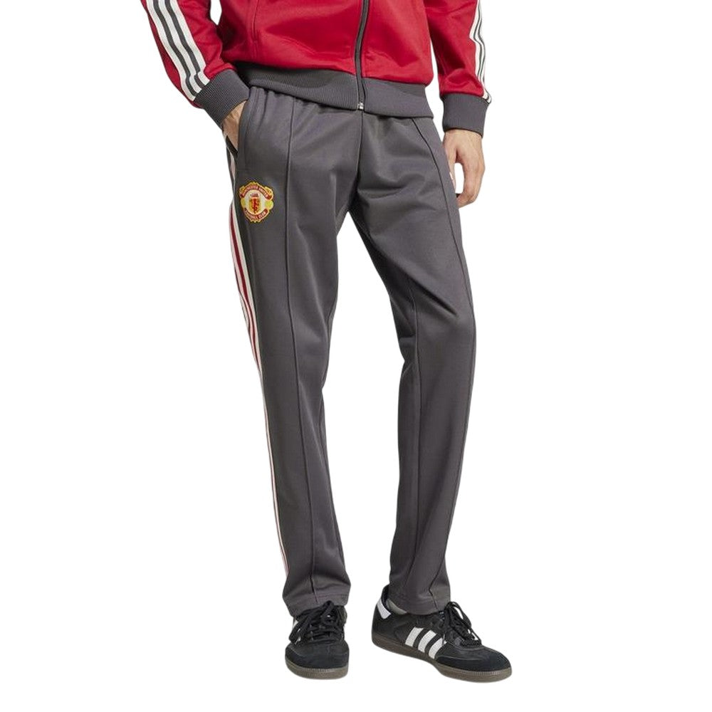 Black - Side - Adidas Mens Originals Manchester United FC Tracksuit Bottoms