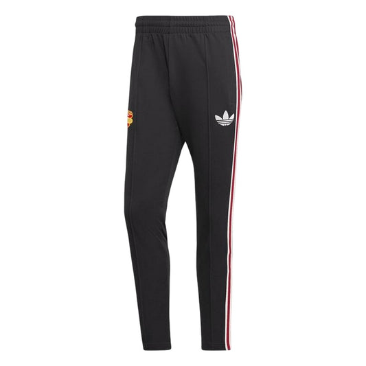 Black - Front - Adidas Mens Originals Manchester United FC Tracksuit Bottoms