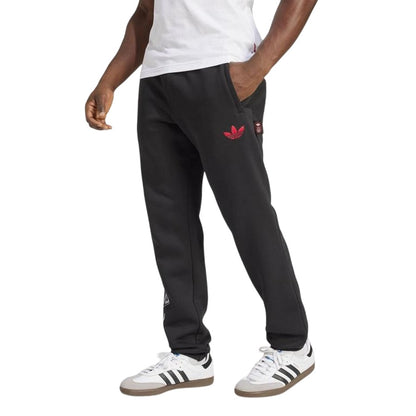 Black - Side - Adidas Mens Ajax Amsterdam Tracksuit Bottoms