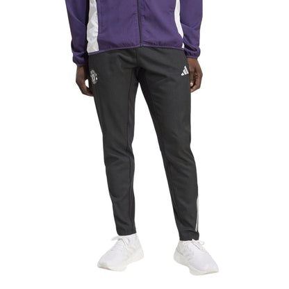 Black - Side - Adidas Mens Pre-Match Manchester United FC Tracksuit Bottoms