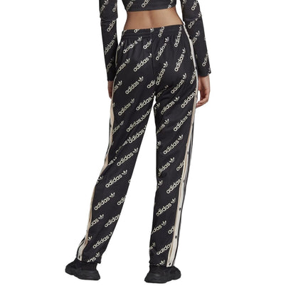 Black - Back - Adidas Womens-Ladies Adibreak All-Over Print Sweatpants