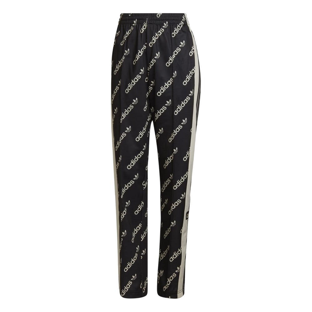 Black - Front - Adidas Womens-Ladies Adibreak All-Over Print Sweatpants