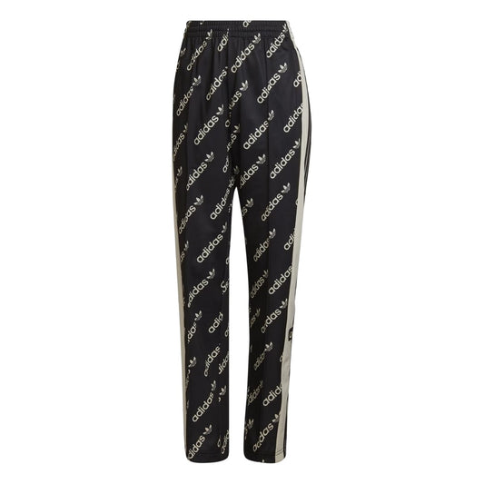 Black - Front - Adidas Womens-Ladies Adibreak All-Over Print Sweatpants
