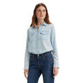 Light Blue - Side - Levis Womens-Ladies Iconic Western Shirt