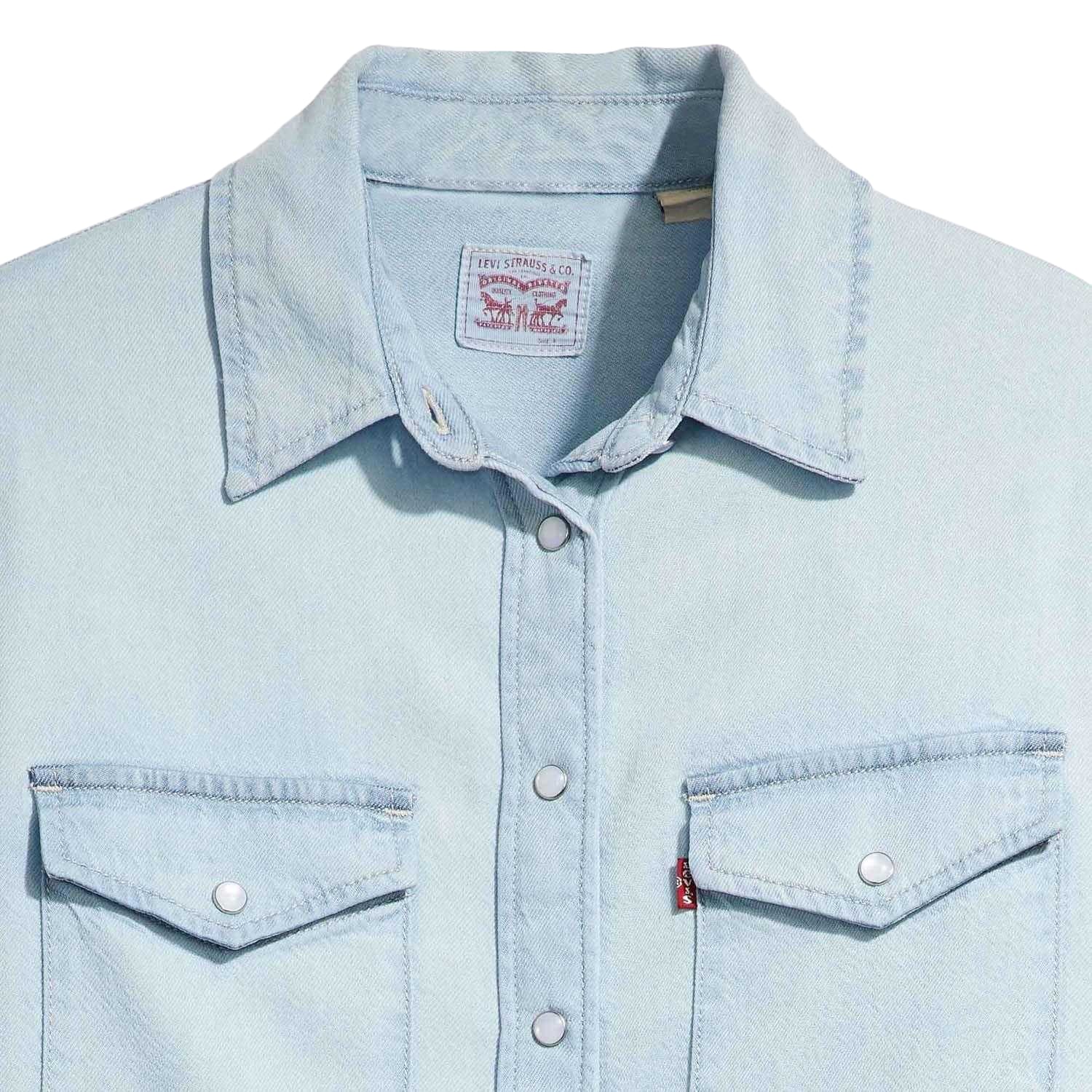 Light Blue - Lifestyle - Levis Womens-Ladies Iconic Western Shirt