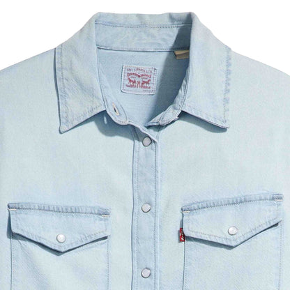 Light Blue - Lifestyle - Levis Womens-Ladies Iconic Western Shirt