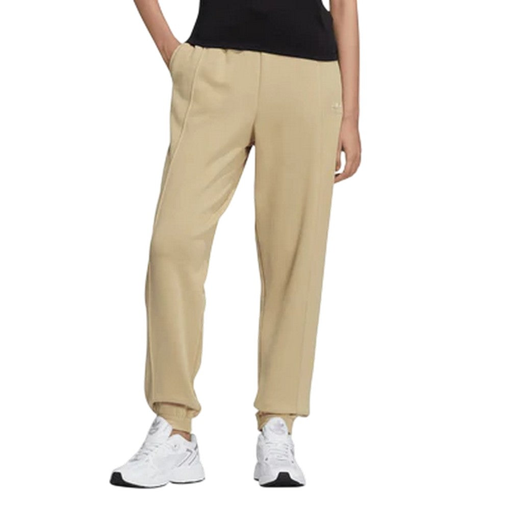 Beige - Side - Adidas Womens-Ladies Originals Jogging Bottoms