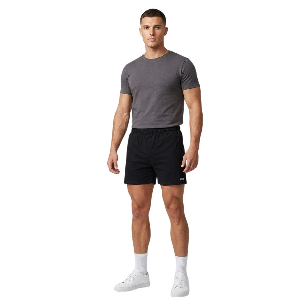 Black - Side - Umbro Mens Jersey Logo Sweat Shorts